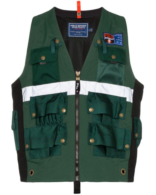 Polo Ralph Lauren Multi-pocket Logo Vest in Green for Men | Lyst Canada
