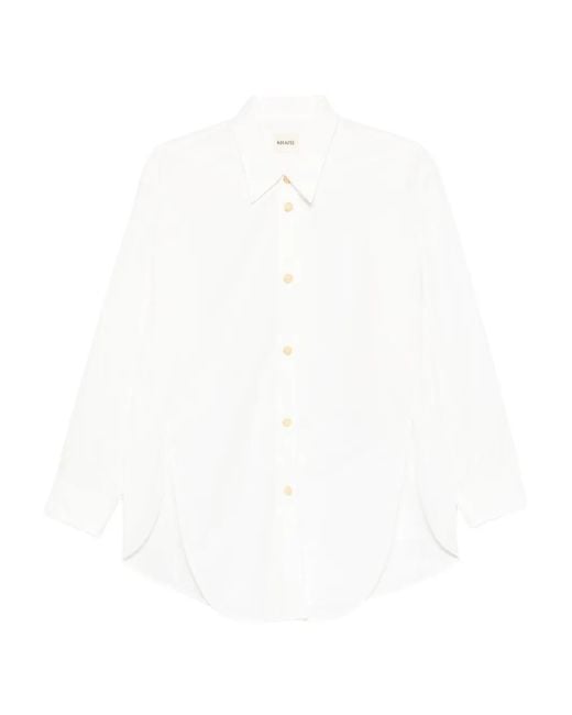 Khaite White Goya Button Shirt