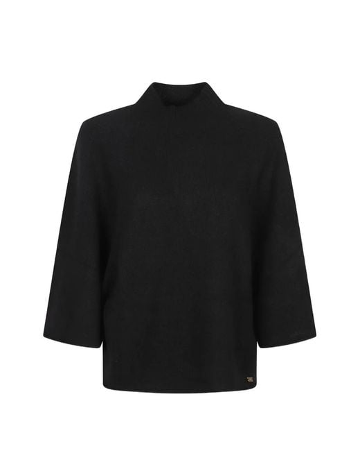 Fay Black High-Neck Sweater