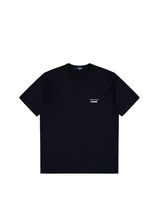 Comme des Garçons Blue Logo-Print Cotton T-Shirt for men