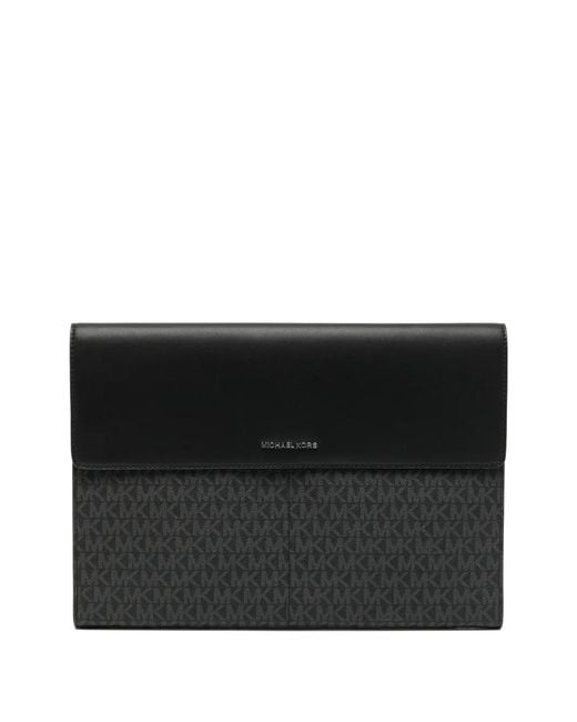 Michael Kors Black Signature-Logo Laptop Bag