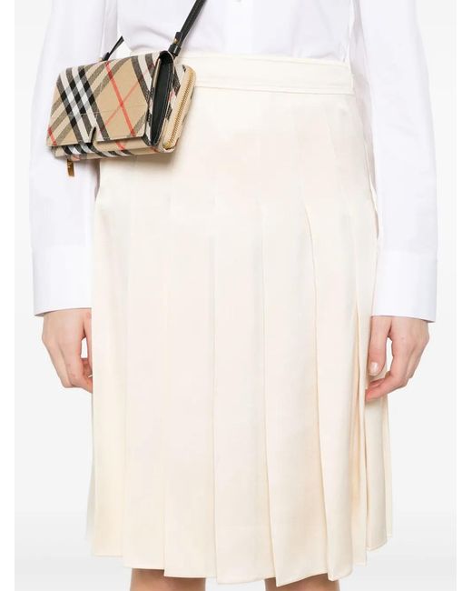 Burberry Natural Pleated Skirt