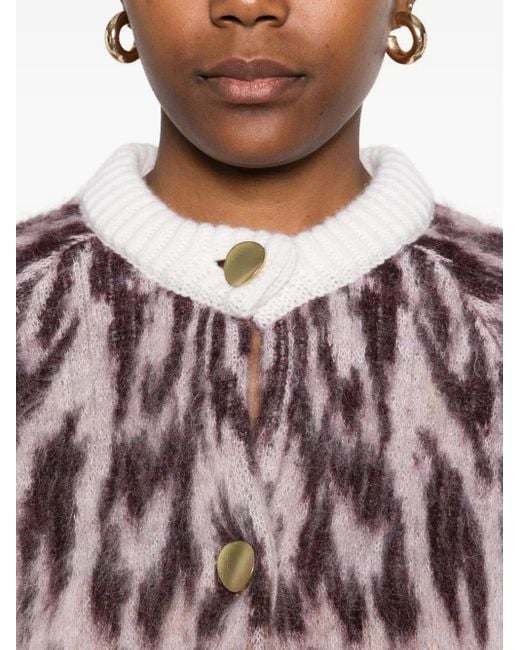 Forte Forte Pink Patterned Button-Up Cardigan