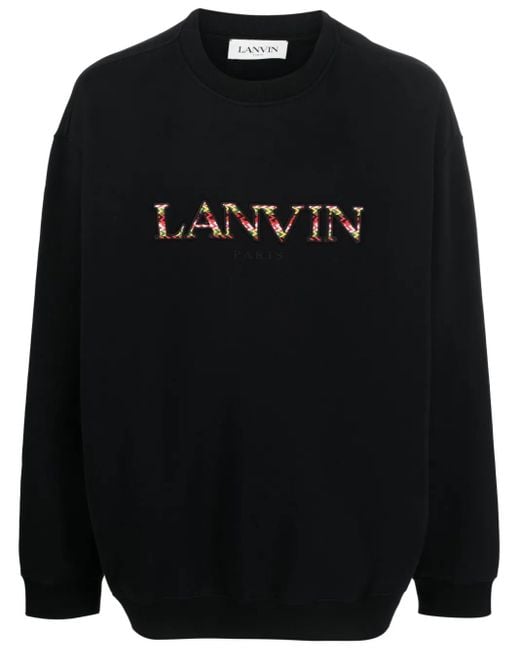 Lanvin Black Logo Sweatshirt for men