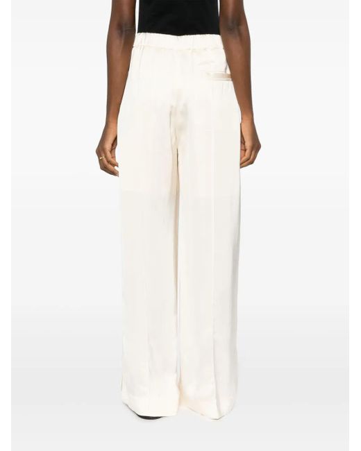 Jil Sander White Viscose Pants