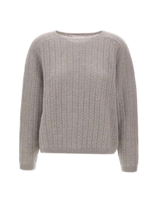 Hemisphere Gray Cable-Knit Sweater