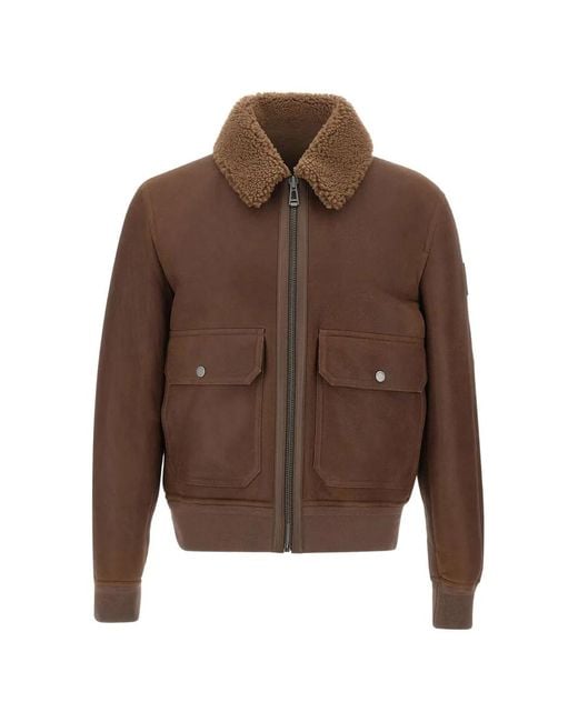 Belstaff Brown Northwind Shearling Jacket for men