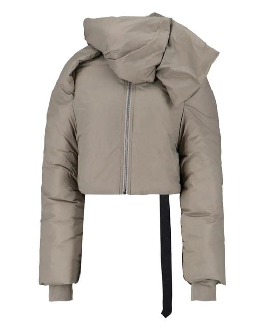 Rick Owens Natural Padded Zip-Up Jacket for men