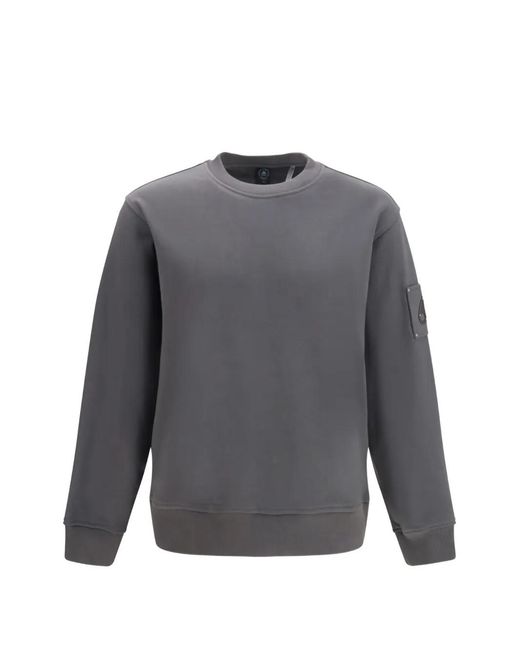 Moose Knuckles Gray Hartsfield Logo-Plaque Sweater for men