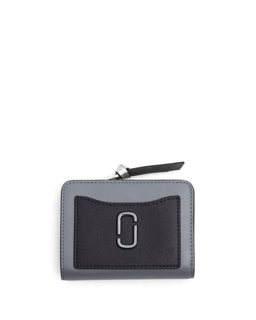 Marc Jacobs The Mini Compact Portemonnee Met Logoprint in het Gray