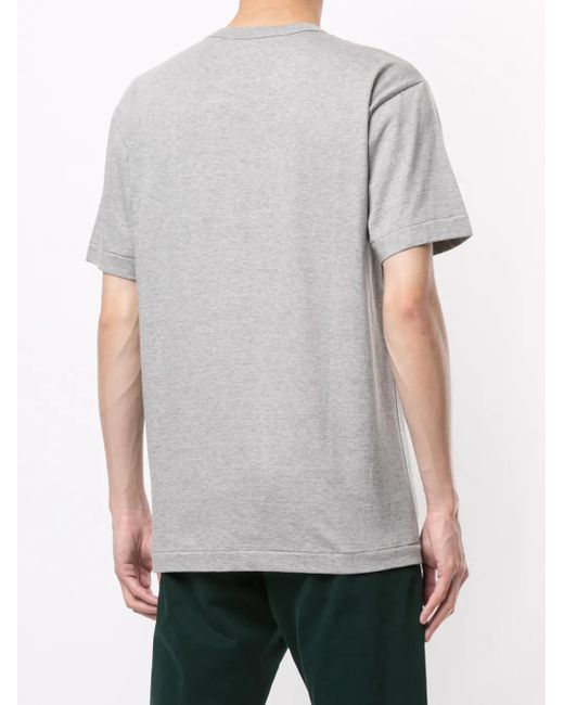 COMME DES GARÇONS PLAY Gray Logo Patch T-Shirt for men