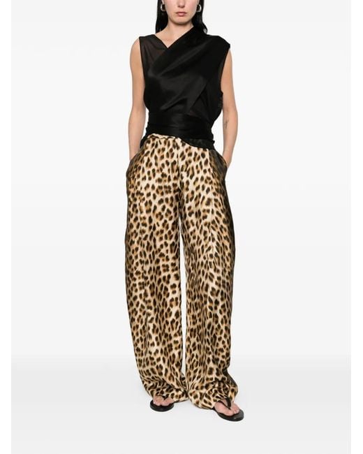 Sportmax Natural Leopard Trousers