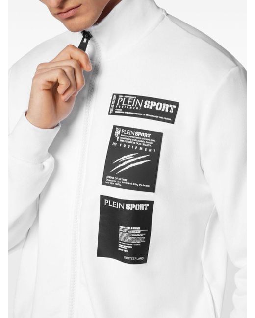 Philipp Plein White Logo-appliqué Track Jacket for men