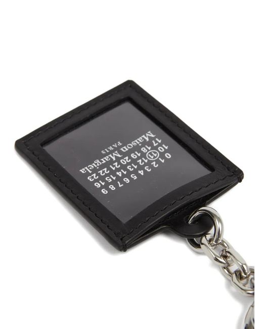 Maison Margiela レディース ブラック レザーキーホルダー Maison Margiela レディース ブラック レザーキーホルダー