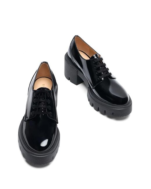 Stuart Weitzman Black 60Mm Leather Brogues