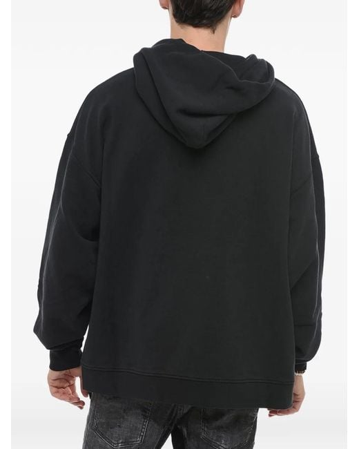 DSquared² Black Logo-Print Hoodie for men
