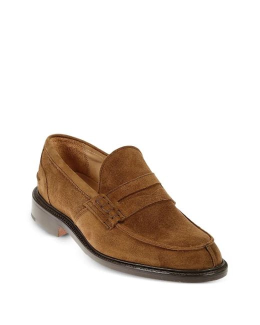 Tricker's Brown Suede Loafers for men