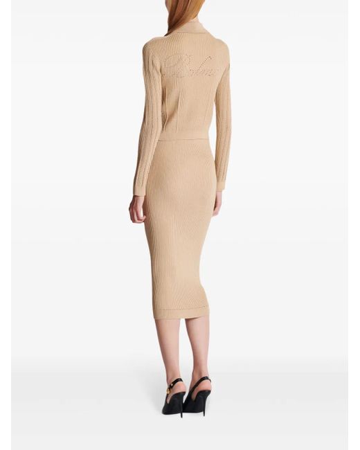 Balmain ボタン カーディガン Natural