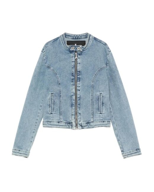 Patrizia Pepe ジップアップ デニムジャケット Blue