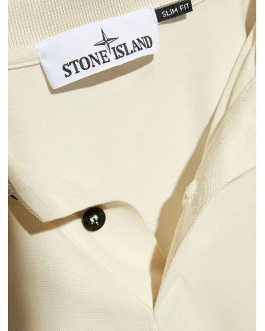 Stone Island Natural Polo/Corta Slim Fit for men