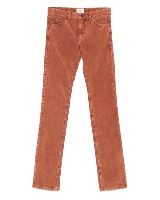 Isabel Marant Orange Cordhose im Five-Pocket-Design