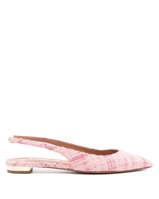 Aquazzura Pink Pointed-Toe Pumps