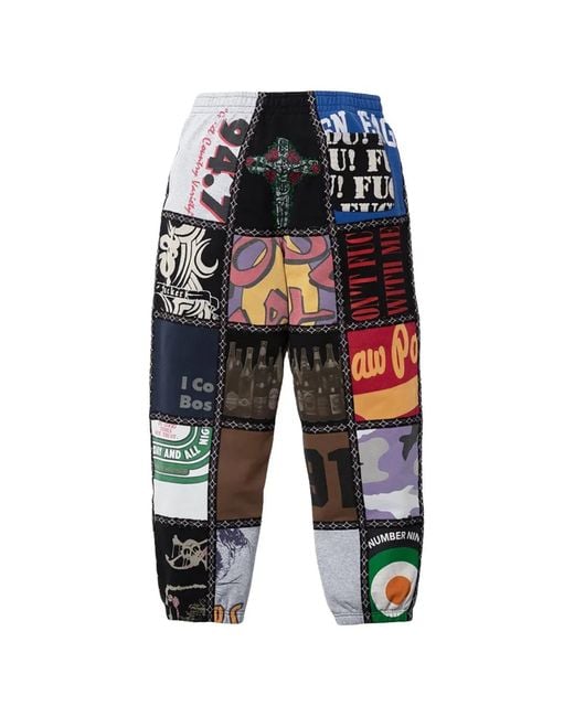 Supreme Blue Number (N)Ine Patchwork Track Pants for men