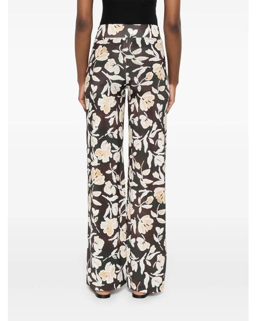 Patrizia Pepe White Palazzohose mit Blumen-Print