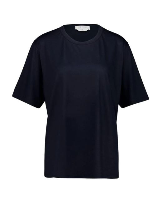 Gabriela Hearst Blue Kirby Short-Sleeve Crew-Neck Cashmere T-Shirt