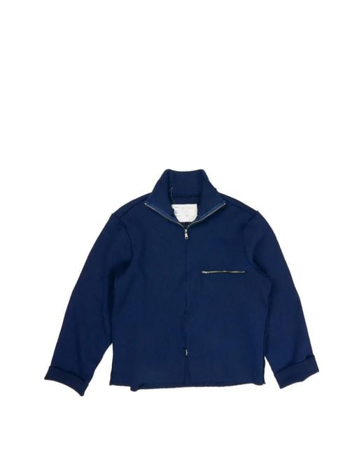 Camiel Fortgens Blue Zip-Up Cardigan