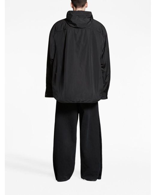 Balenciaga Shirtjack Met Capuchon in het Black voor heren