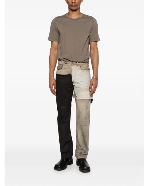 Rick Owens White Patchwork Jeans for men