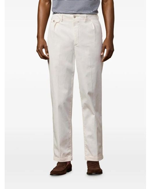 Hackett White Fulham Chino Trousers for men