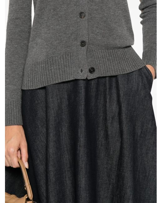 Max Mara Denim Midi Skirt Black