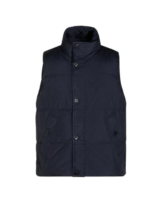 Stone Island Blue Quilted Padded Gilet for men