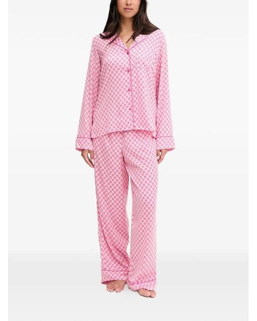 DKNY Pyjama Met Print in het Pink