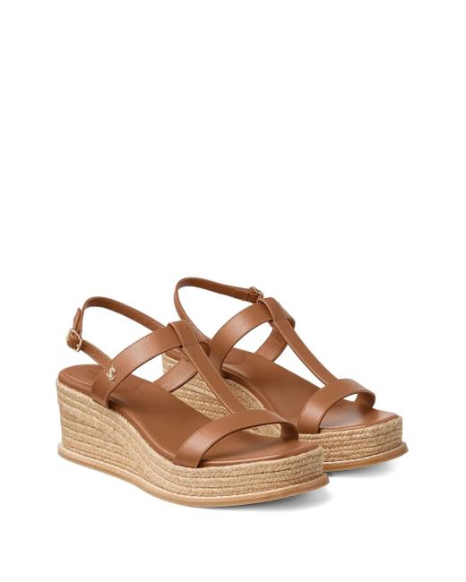 Jimmy Choo Brown 60Mm Theia Espadrilles