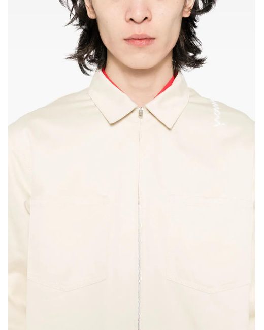 Marni White Zip-Up Shirt for men