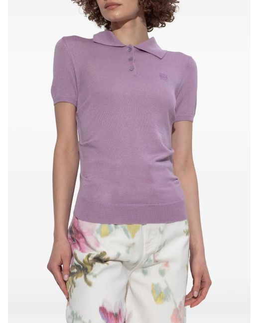 Loewe Purple Polo With Logo
