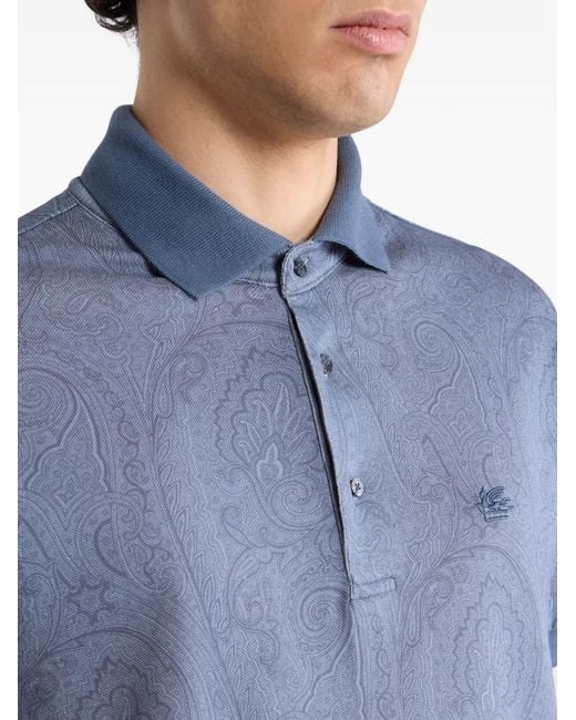 Etro Blue T-Shirts And Polos for men