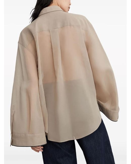 Brunello Cucinelli Natural Patch-Pocket Cotton Shirt