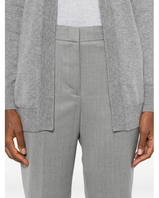 Peserico Gray Cuffed Straight Trousers