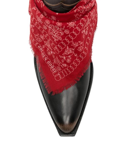 Golden Goose Deluxe Brand Red Debby Pointed-Toe Boots for men