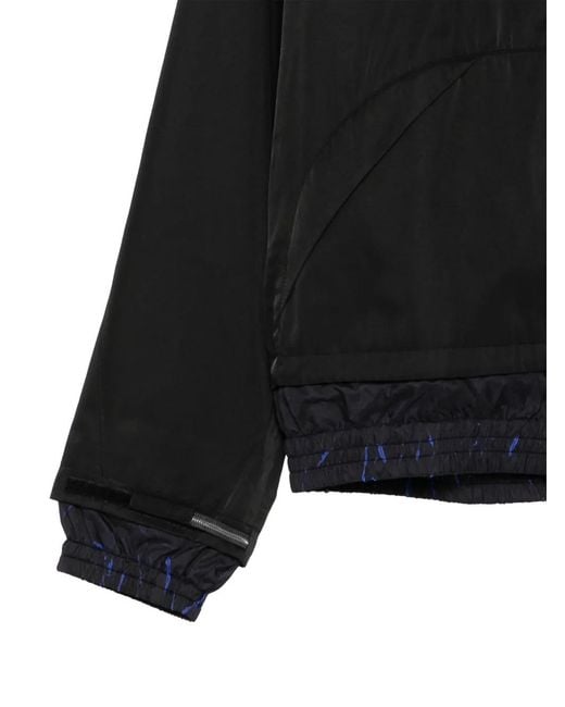 Adererror Black Graphic-Print Panelled Jacket for men