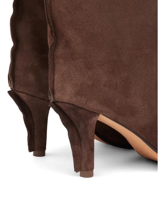 MM6 by Maison Margiela Brown Anatomic Suede Boots