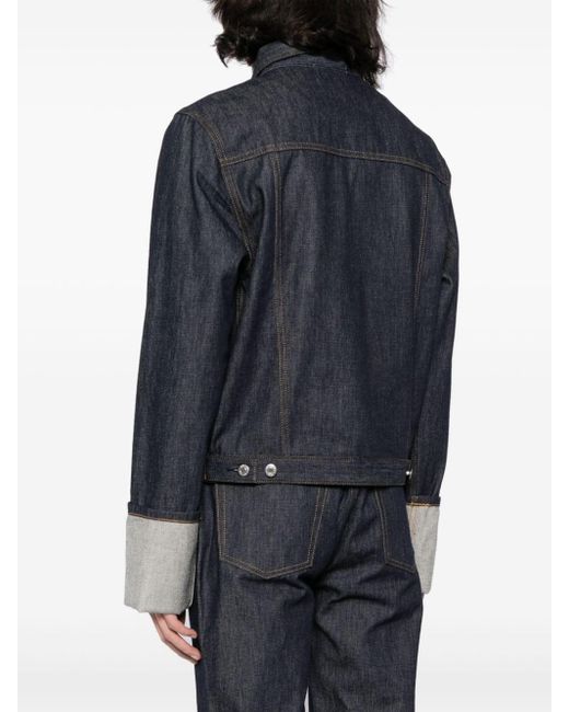 Veste en jean à fermeture zippée Helmut Lang pour homme en coloris Blue