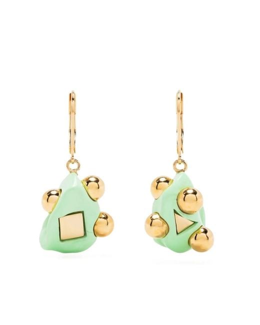 Colville Metallic Abstract Drop Earrings