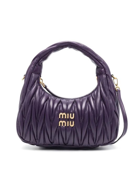 Mini Sac Porté Épaule Wander À Design Matelassé Miu Miu en coloris Blue