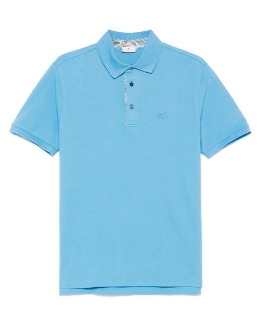 Etro Poloshirt Mit Pegaso-Stickerei in Blue für Herren
