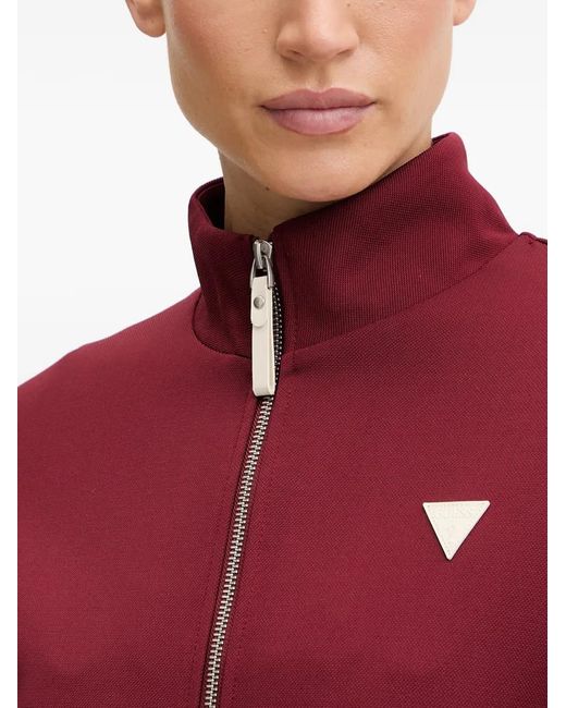 Guess Red Marlene Zip-Up Sweatshirt